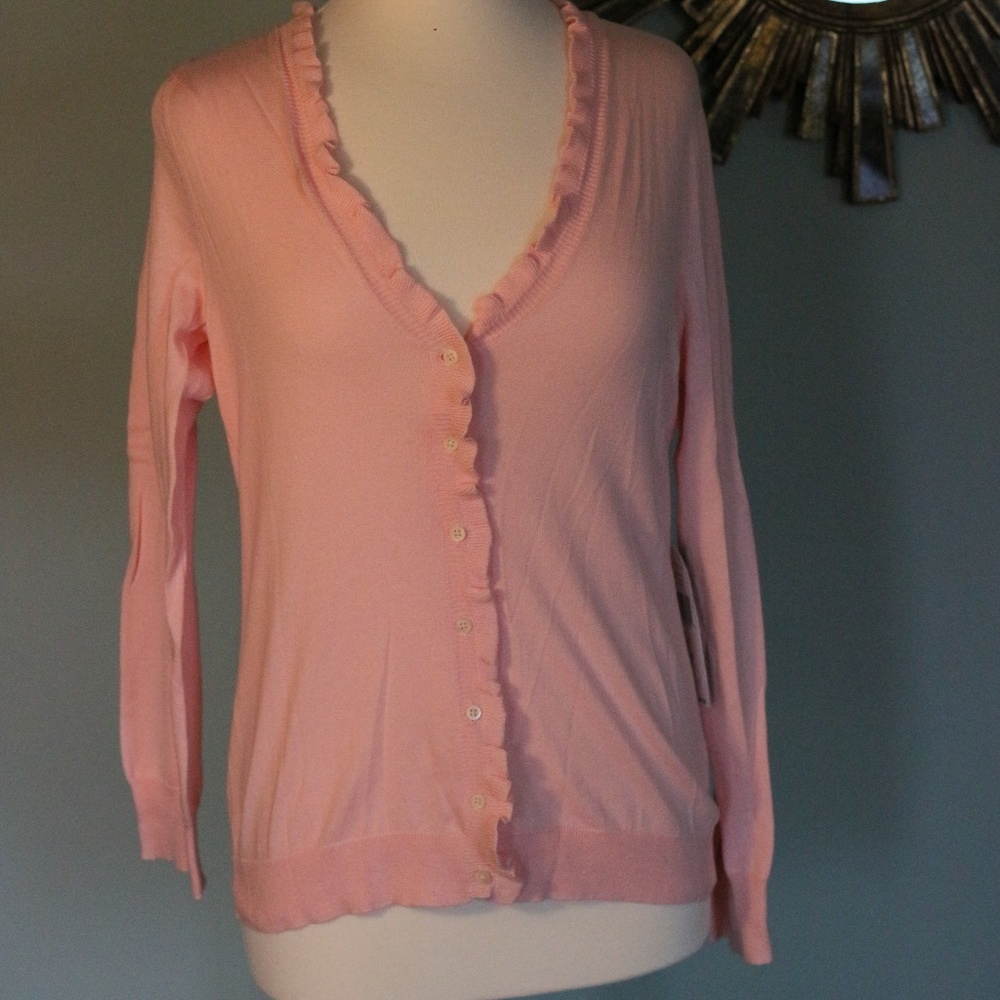 Ralph Lauren light pink sweater cardigan nwt M